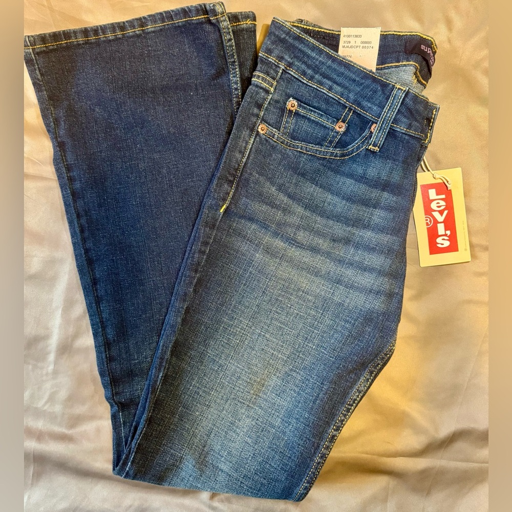 Levi's 518 Low Rise Boot Cut Jeans Classic Style Size 1 Medium Juniors/Women